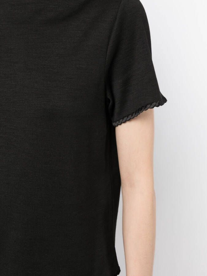 Thom Browne T-shirt met gevlochten afwerking Zwart