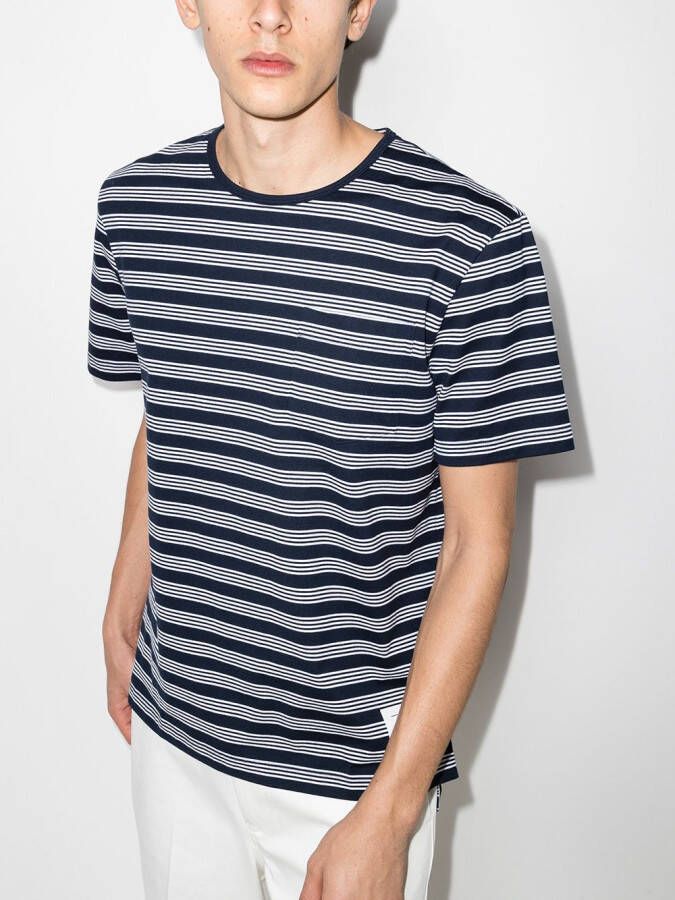 Thom Browne T-shirt met logopatch Blauw