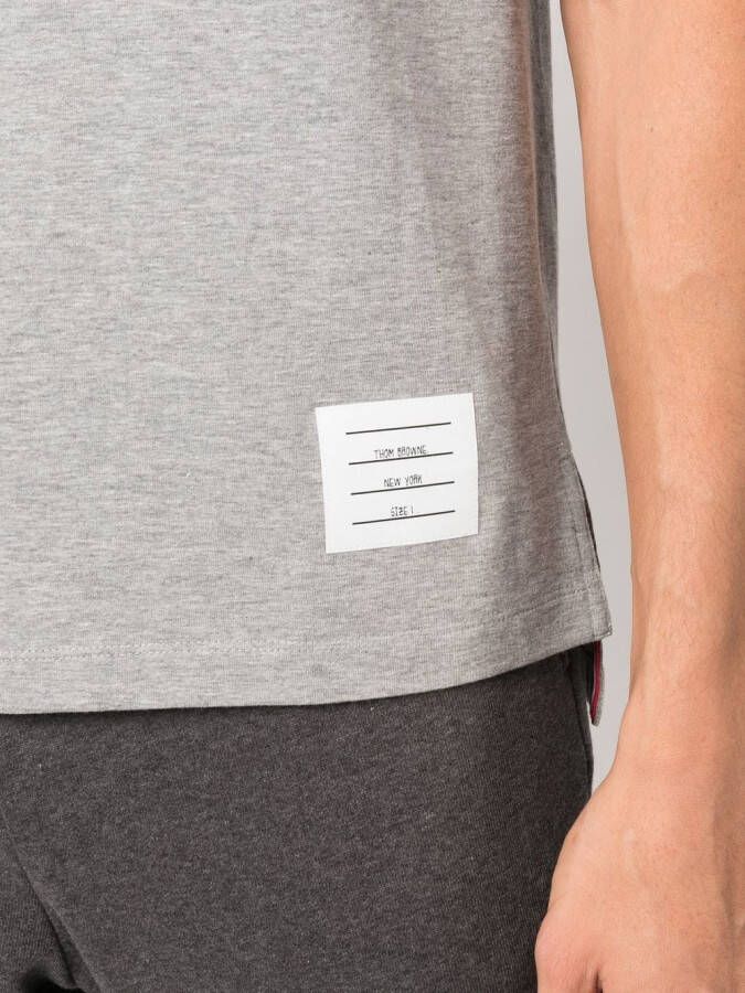 Thom Browne T-shirt met logopatch Grijs