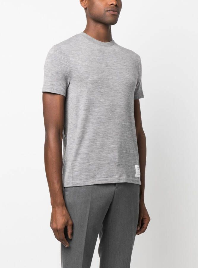 Thom Browne T-shirt met logopatch Grijs