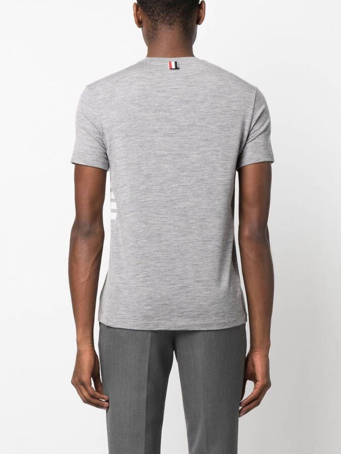 Thom Browne T-shirt met logopatch Grijs