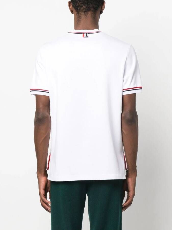 Thom Browne T-shirt met logopatch Wit