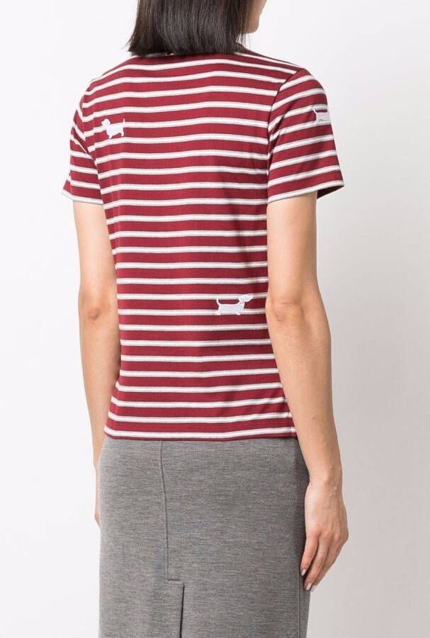 Thom Browne T-shirt met ronde hals Rood
