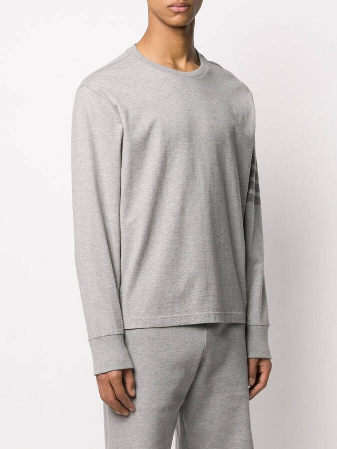 Thom Browne T-shirt met vier strepen Grijs