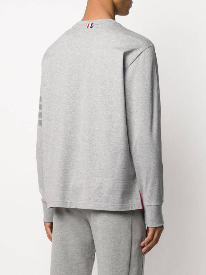 Thom Browne T-shirt met vier strepen Grijs