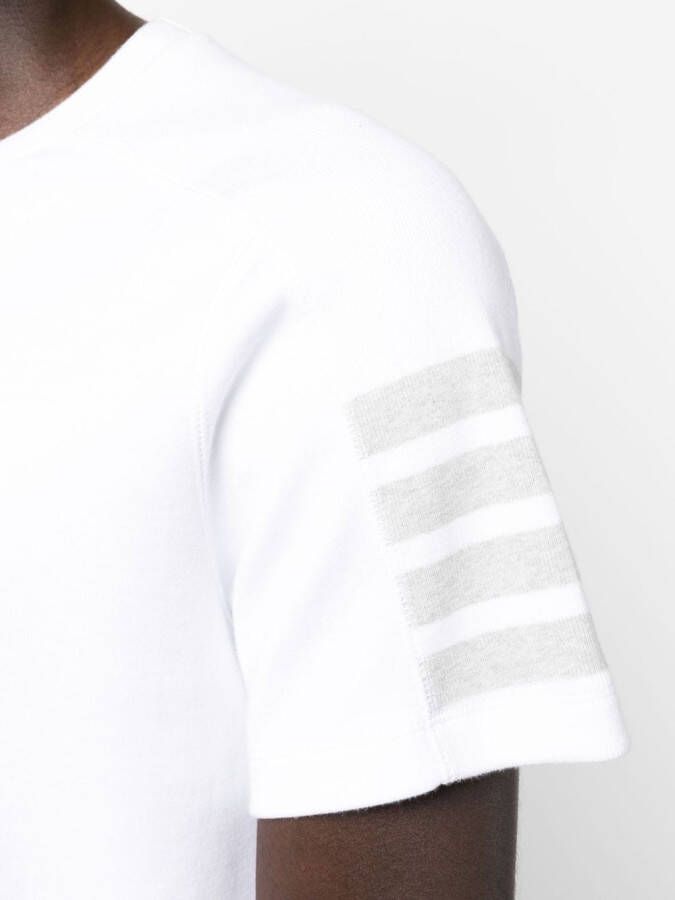Thom Browne T-shirt met vier strepen Wit
