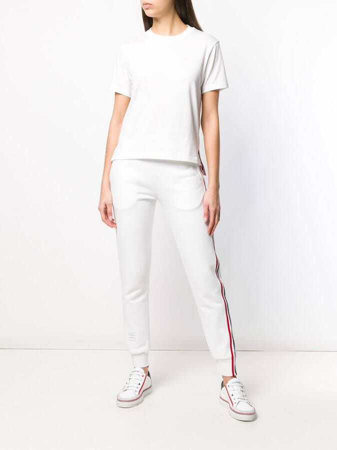 Thom Browne T-shirt met zijsplitten Wit