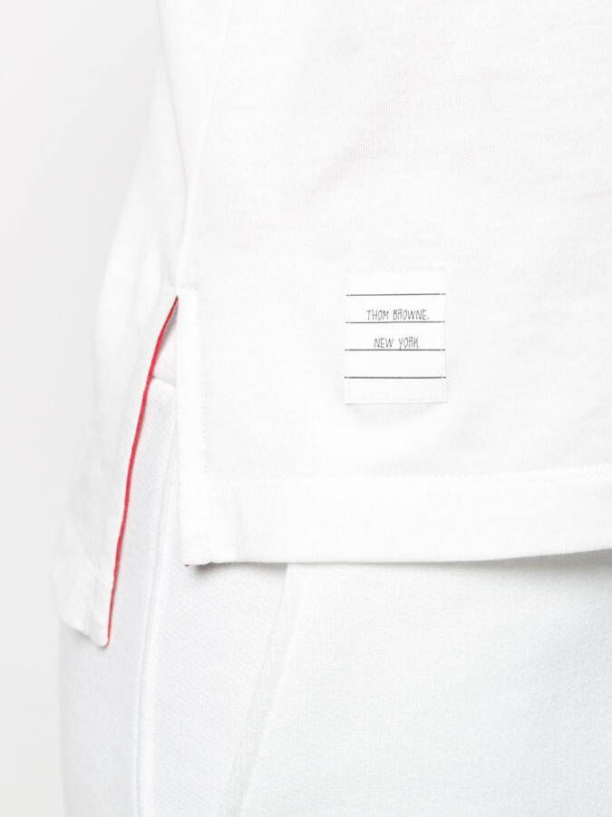 Thom Browne T-shirt met zijsplitten Wit