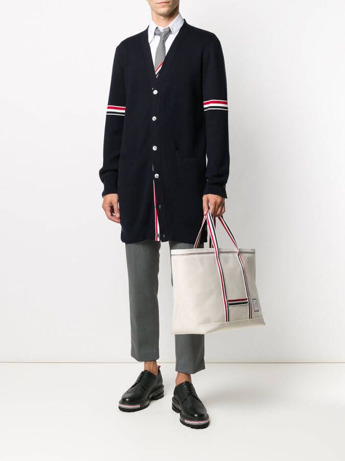 Thom Browne Tool canvas draagtas Wit