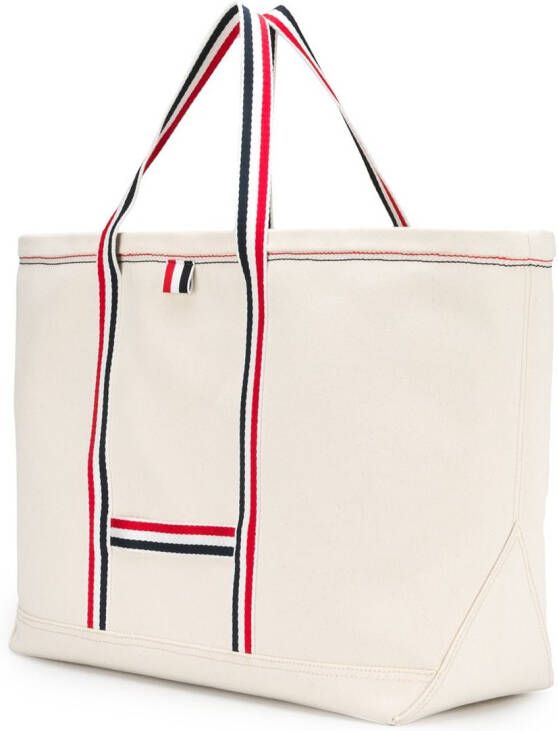 Thom Browne Tool canvas draagtas Wit