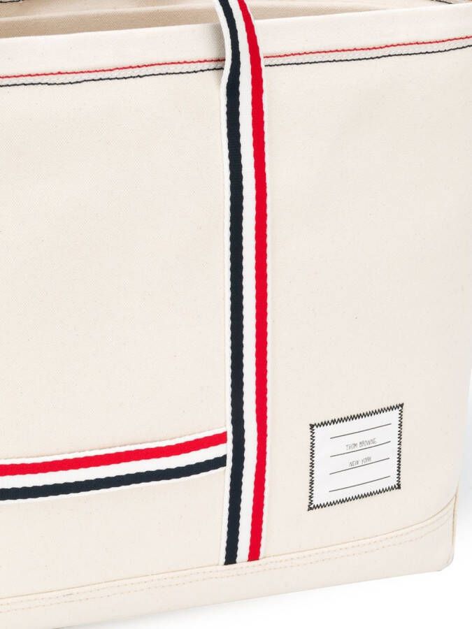 Thom Browne Tool canvas draagtas Wit