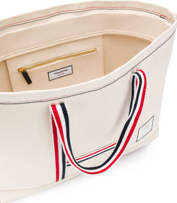 Thom Browne Tool canvas draagtas Wit