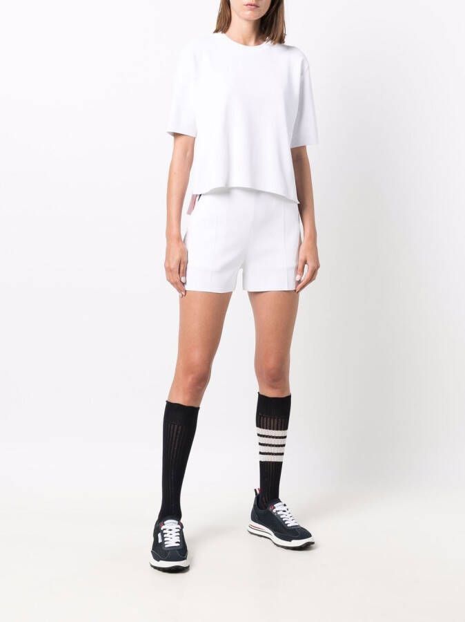 Thom Browne Top met intarsia RWB Wit