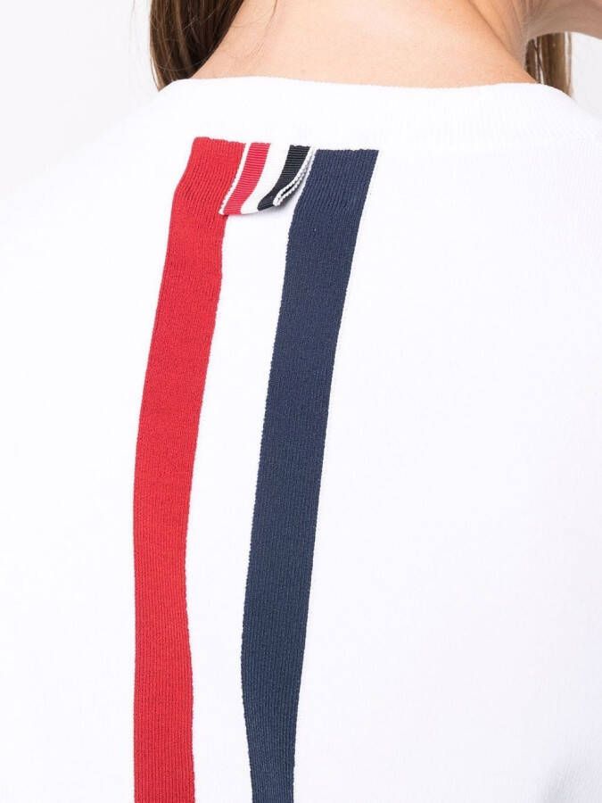 Thom Browne Top met intarsia RWB Wit