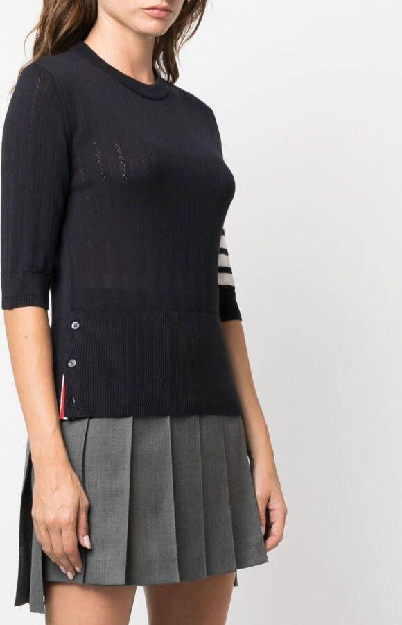 Thom Browne Top met streepdetail Blauw