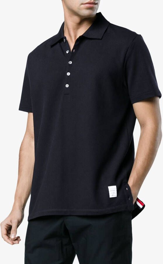 Thom Browne Tricolour Stripe Polo Shirt Blauw