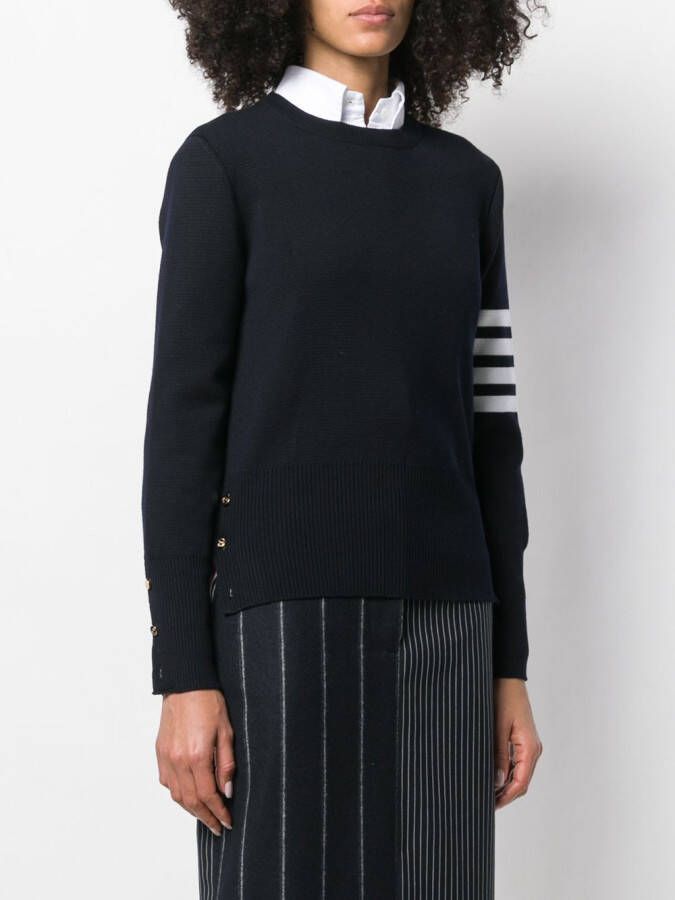 Thom Browne Trui met 4 strepen Blauw