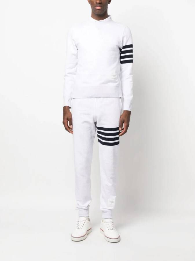 Thom Browne Katoenen trainingsbroek met 4 strepen Wit