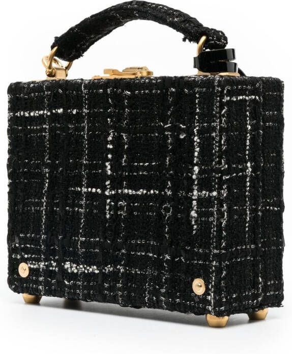 Thom Browne Tweed shopper Zwart