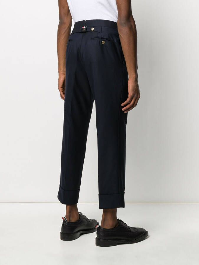 Thom Browne Twill broek Blauw