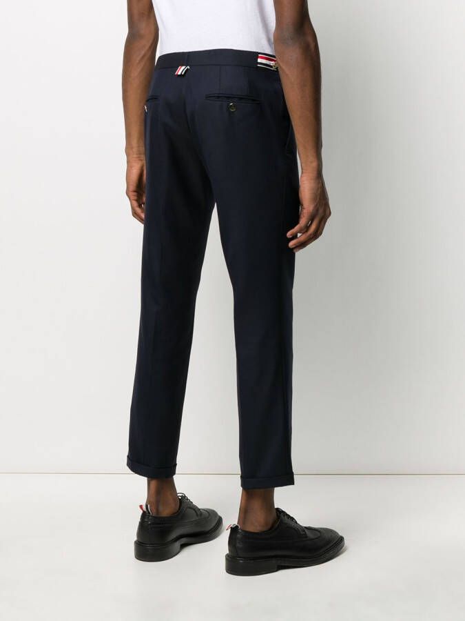 Thom Browne Twill broek Blauw