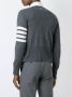 Thom Browne V-Neck Cardigan With 4-Bar Stripe In Medium Grey Cashmere Grijs - Thumbnail 4