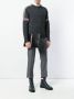 Thom Browne Vertical Intarsia Stripe Leather Medium Docu t Holder Zwart - Thumbnail 2