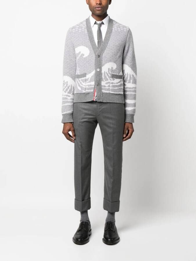 Thom Browne Vest met print Grijs