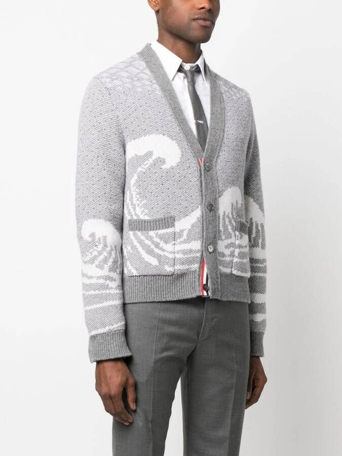 Thom Browne Vest met print Grijs