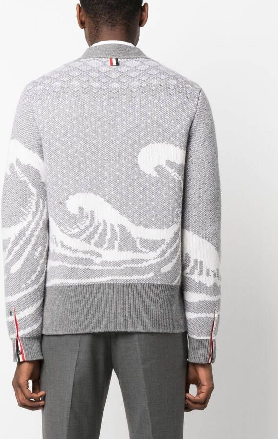Thom Browne Vest met print Grijs