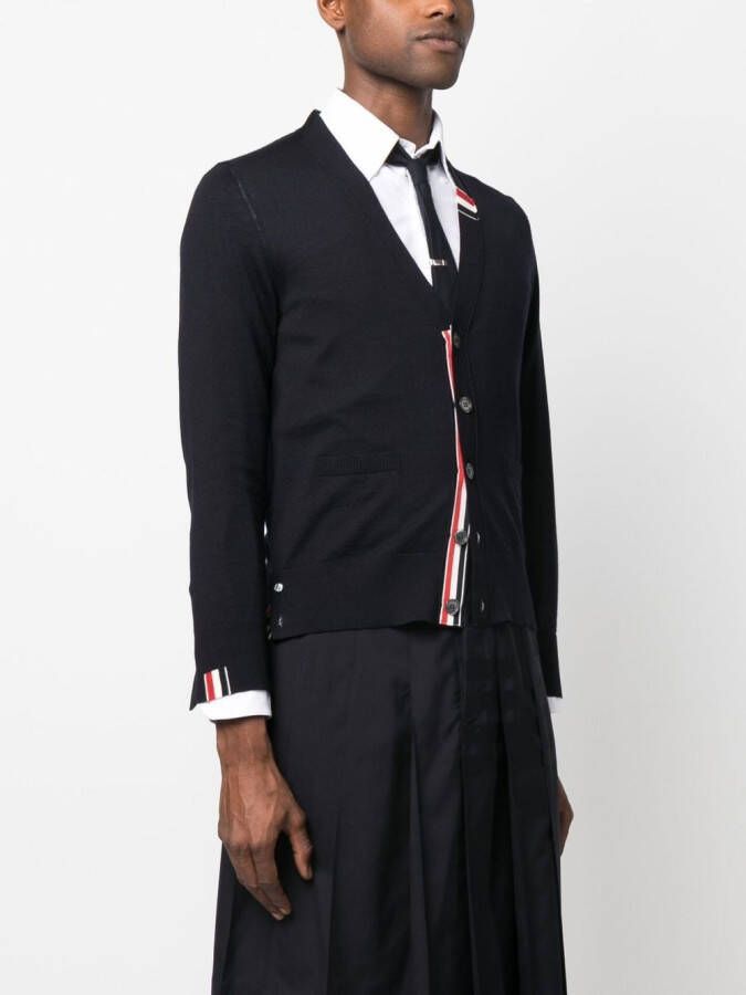Thom Browne Vest met V-hals Blauw
