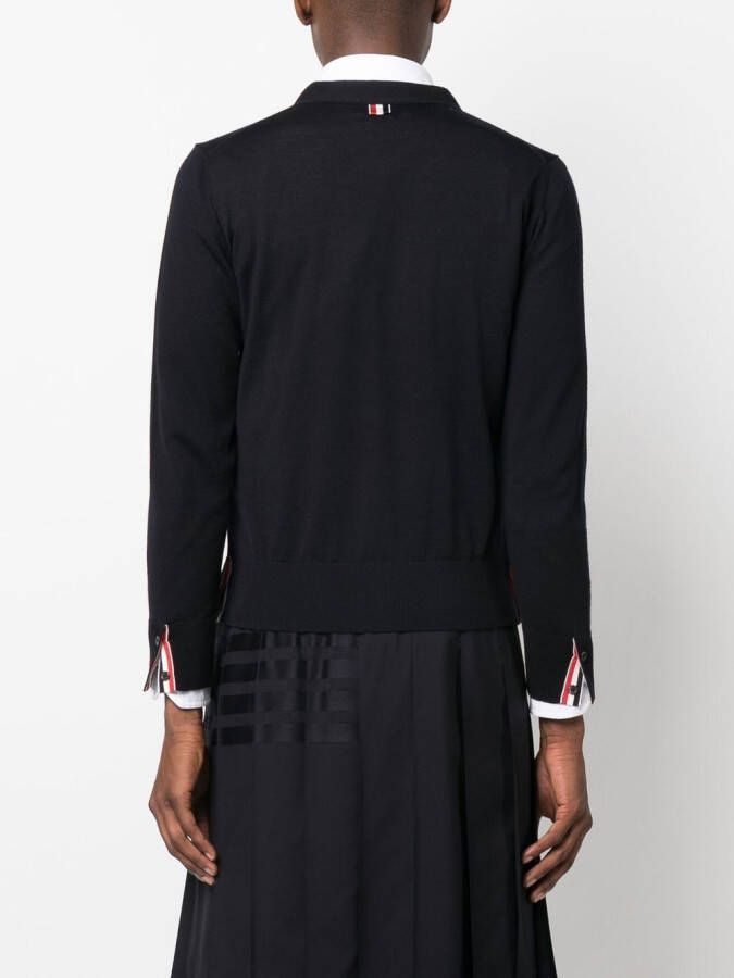 Thom Browne Vest met V-hals Blauw