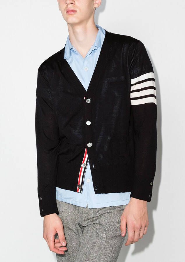 Thom Browne Vest met V-hals Blauw