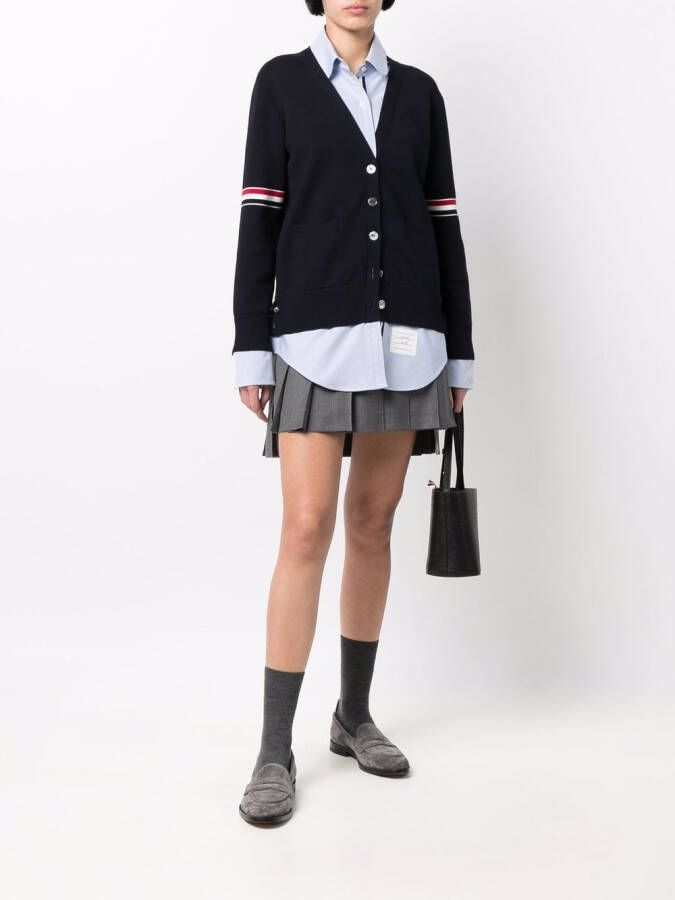 Thom Browne Vest met V-hals Blauw