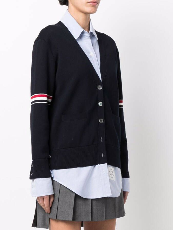 Thom Browne Vest met V-hals Blauw
