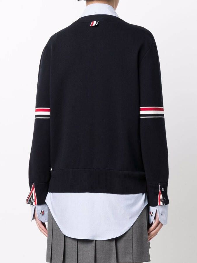 Thom Browne Vest met V-hals Blauw