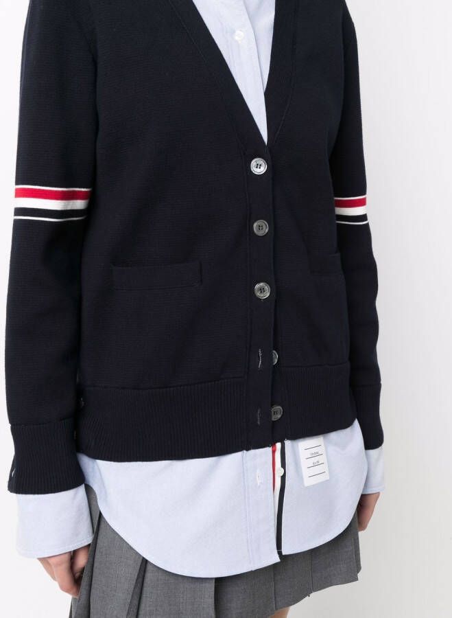 Thom Browne Vest met V-hals Blauw