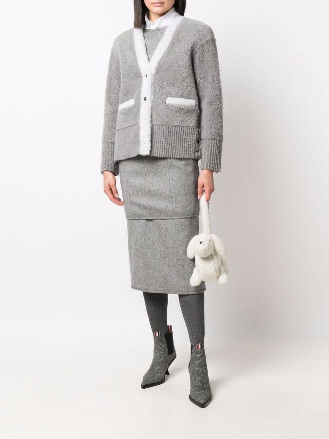 Thom Browne Vestjack met V-hals Grijs