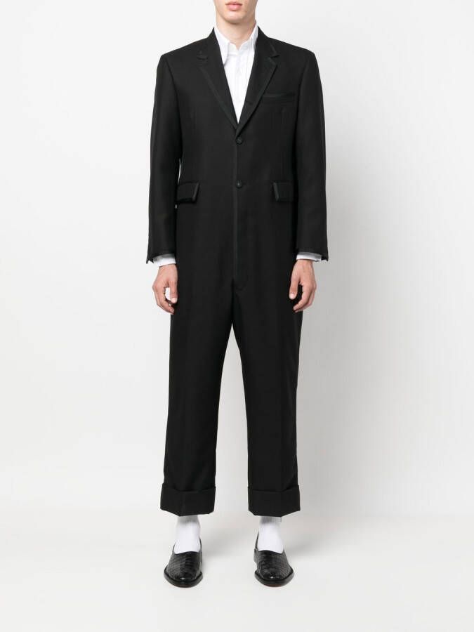 Thom Browne Wollen jumpsuit Zwart