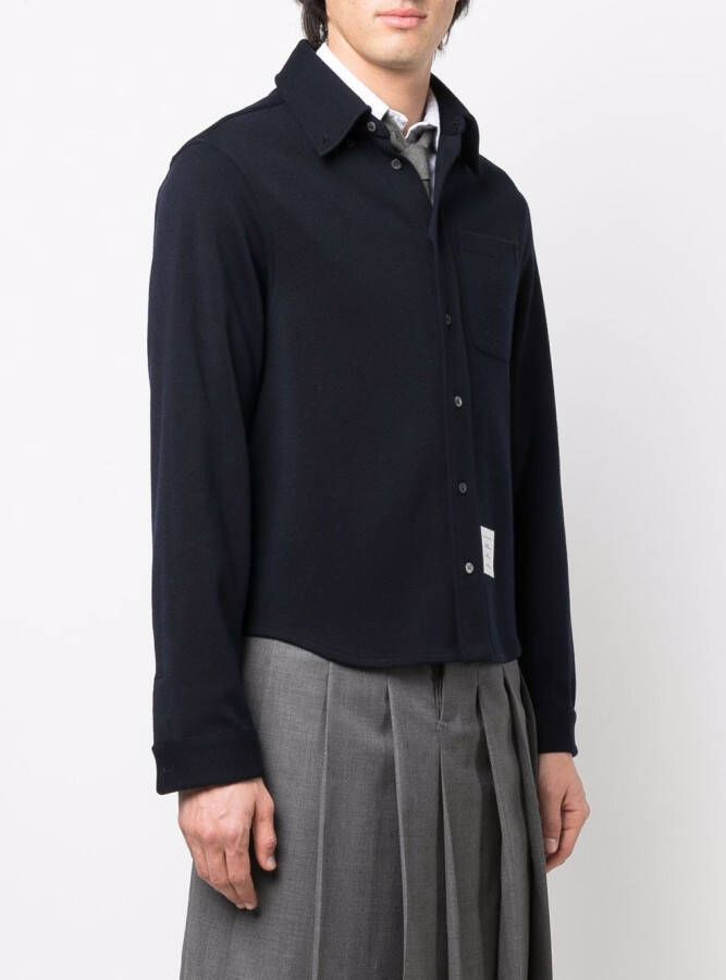 Thom Browne Wollen overhemd 415 NAVY