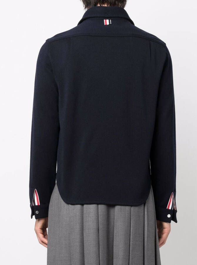 Thom Browne Wollen overhemd 415 NAVY