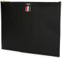 Thom Browne Zippered Docu t Holder In Black Pebble Grain Zwart - Thumbnail 4