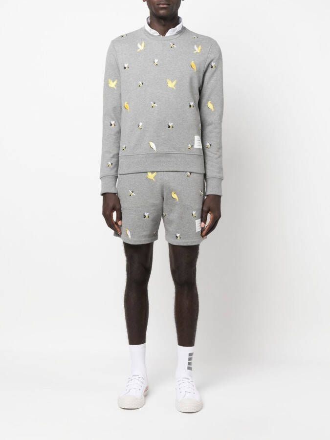 Thom Browne Zwembroek met print Grijs