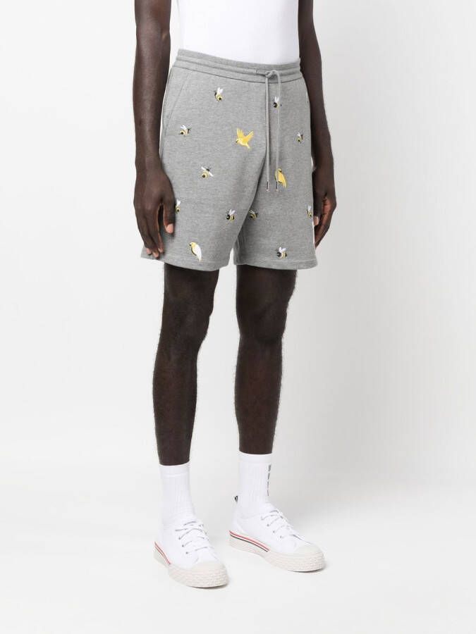 Thom Browne Zwembroek met print Grijs