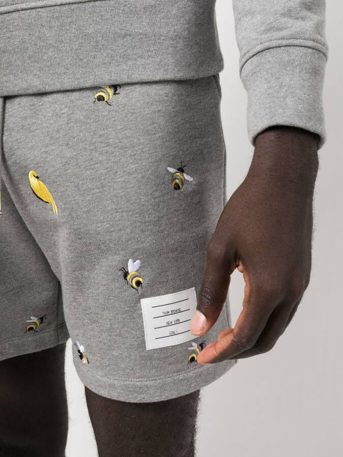 Thom Browne Zwembroek met print Grijs