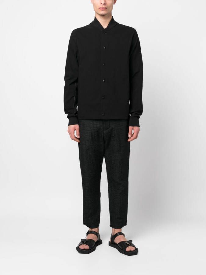 Thom Krom Shirtjack met bandkraag Zwart
