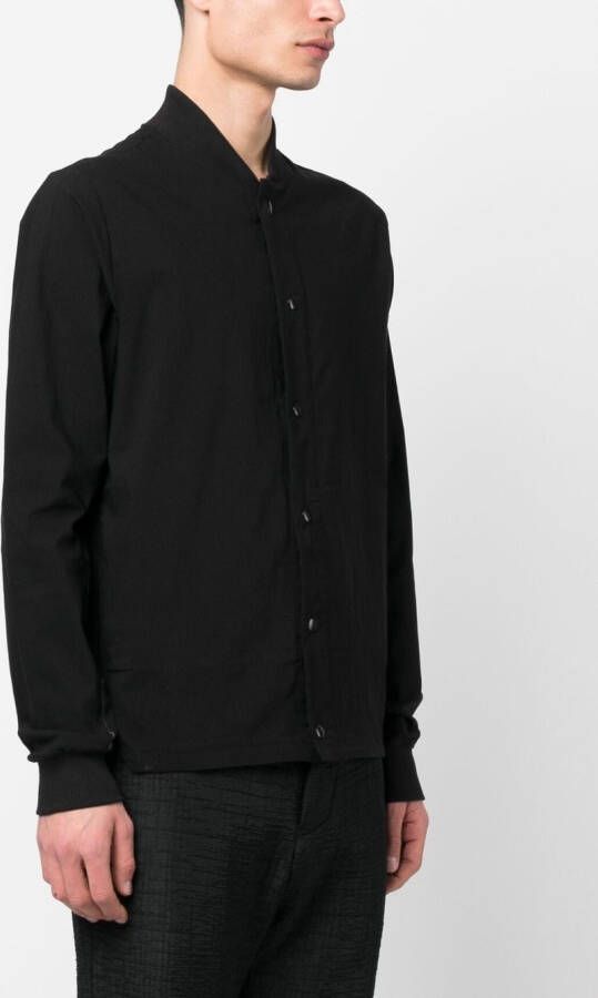 Thom Krom Shirtjack met bandkraag Zwart