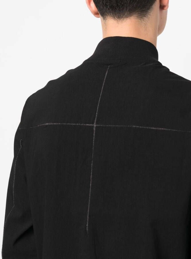 Thom Krom Shirtjack met bandkraag Zwart
