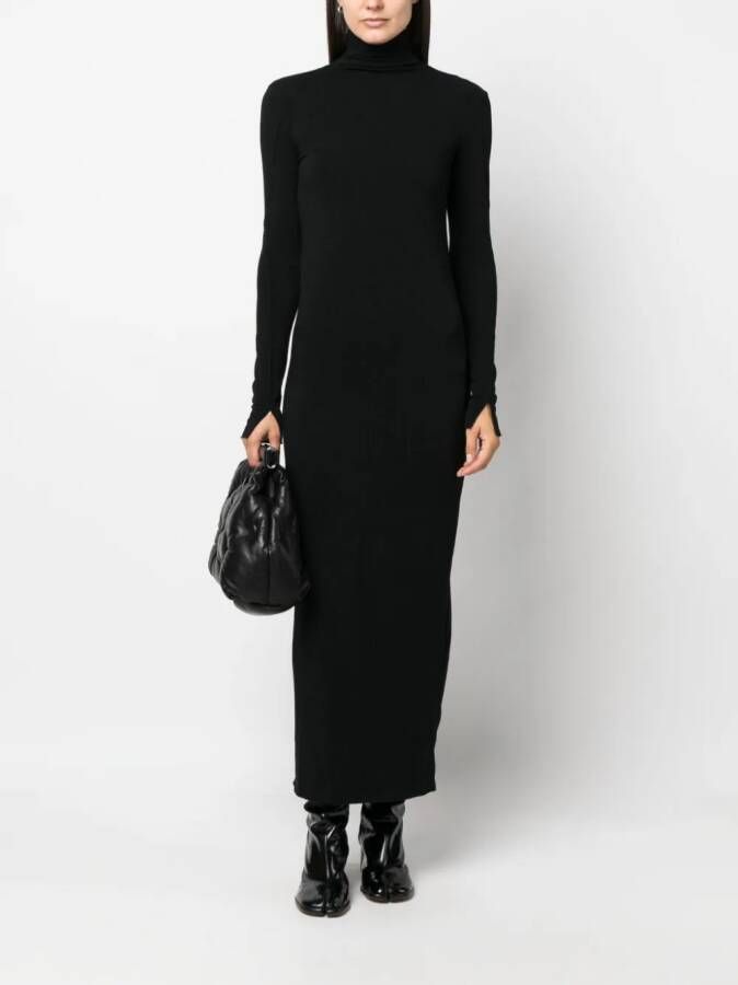 Thom Krom Maxi-jurk met col Zwart