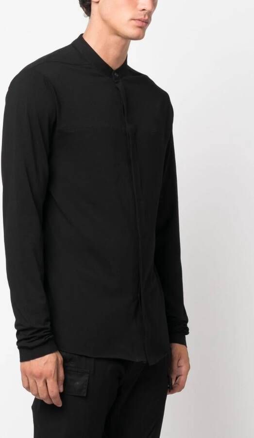 Thom Krom Overhemd met bandkraag Zwart